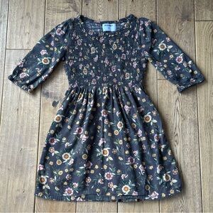 Old Navy Floral Smocked Long-Sleeve Dress size 6-7